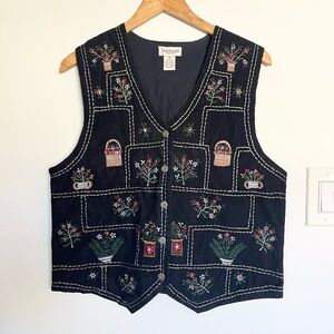 80’s 90’s Van Heusen corduroy floral vest